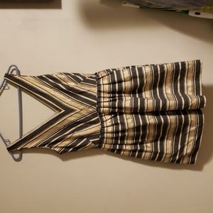 J.Crew Metallic Stripe Flare Dress